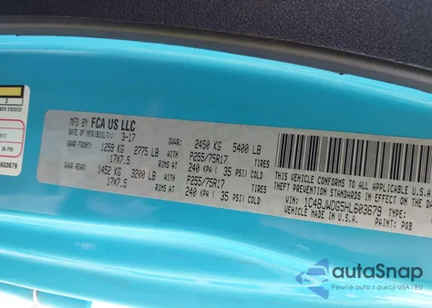 2017 Jeep Wrangler Unlimited Sport 4X4 from USA, damaged, VIN 1C4BJWDG5HL603679